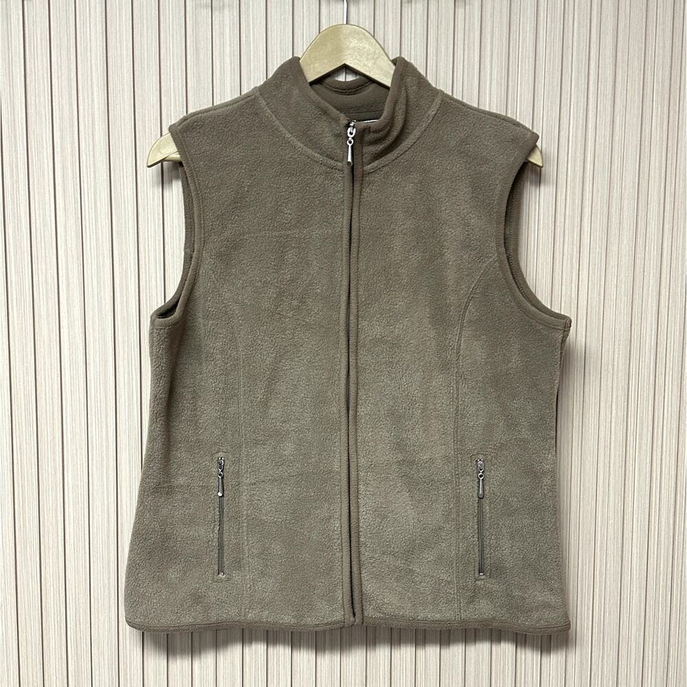 Karen Scott Women's Petite Zip-Front Vest Size L